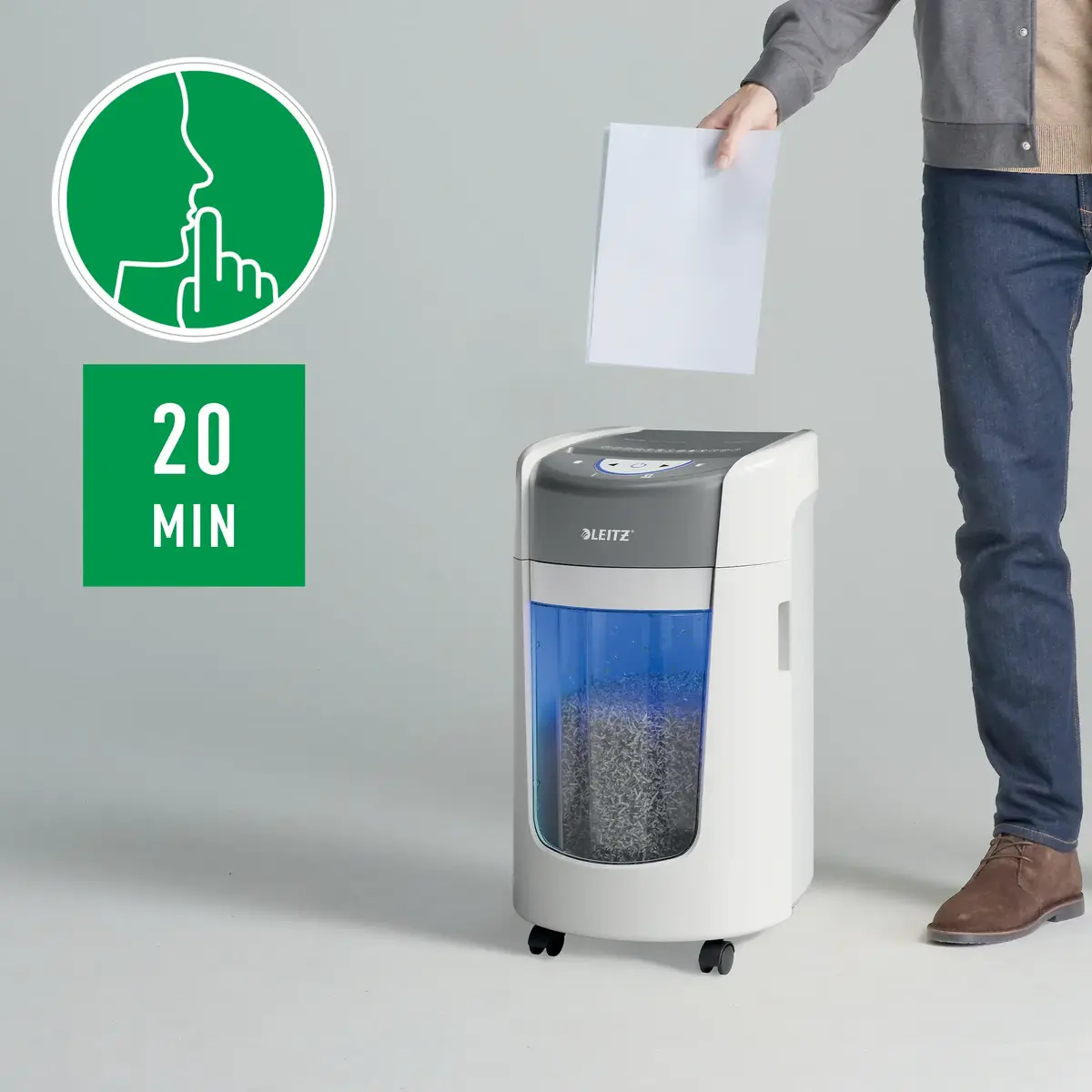 LEITZ IQ OptiMax Home Office 225 mikrogriezuma smalcinātājs Photo 4