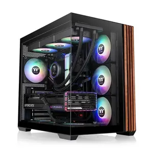 Thermaltake View 380 WS ARGB Midi Tower PC case, black, tempered glass, supports ATX/Micro-ATX/Mini-ITX, 3x120mm side +1x120mm rear fans