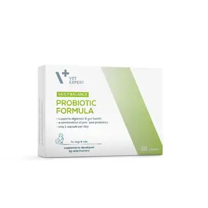 Probiotic supplement VETEXPERT Probiotic Formula VetExpert — 30 capsules, sugar-free, gluten-free, for adult cats, 100 g