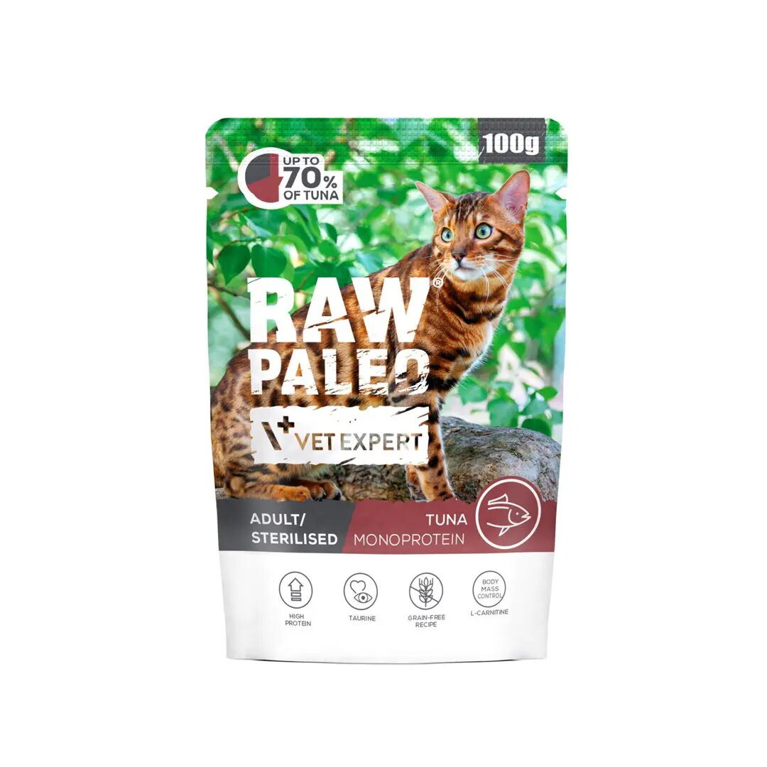 Konservēts barības produkts kaķiem VETEXPERT Raw