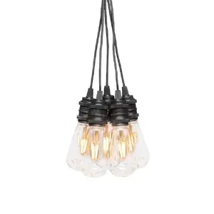 Apgaismojuma virtene Konstsmide 2351-800 10 spuldzes LED Melna