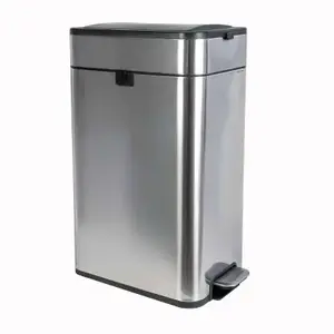 Waste container Maul MAUL 9504094 rectangular stainless steel, black/silver, 40 l