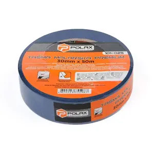 Малярная лента Polax 101-025 — 30 мм × 20 м, клейкая бумажная лента