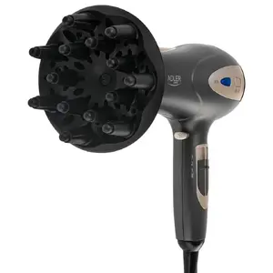 Fēns Adler AD 2248gc 2200W — jonizācija, 2 ātrumi, 3 temperatūras, aukstais režīms, difuzors, koncentratora uzgalis, kabelis 1,8 m