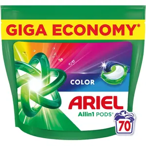 Капсулы для стирки Ariel All-in-1 Color 70 шт — капсулы Ariel для цветных тканей, 70 штук