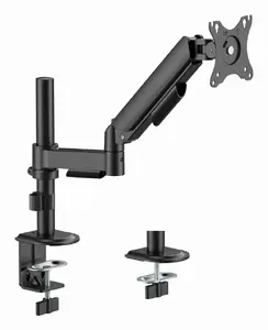 Monitor desk mount Gembird MA-DA1P-02 for 17"–32" (43–81.3 cm), VESA 75x75–100x100, max load 9 kg, clamp/grommet, tilt/swivel, cable management
