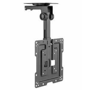 Ceiling TV mount GEMBIRD CM-43ST-01 full-motion for 19–43" TVs, steel, tilt 0–90°, swivel ±45°, VESA 75x75–200x200, max 20 kg, black
