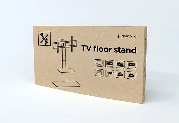 GEMBIRD TVS-86ST-01 grīdas TV statīvs 43–86" Photo 8