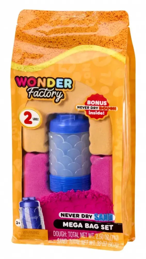 Kinetic Sand MGA Wonder Factory Never Dry smilšu maisiņš Photo 5