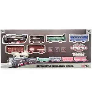 Train track set Artyk Vintage 19 pieces – wooden railway layout, 19-track components