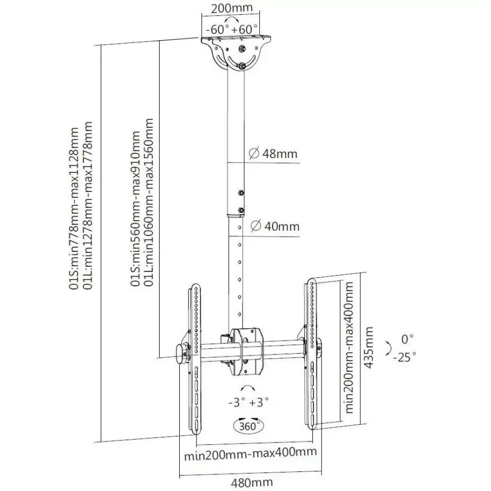 Ceiling Mount Techly ICA-CPLB 944S Photo 3