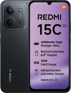 Smartphone Xiaomi Redmi 15C 6.9" 5G 4GB RAM 128GB Black