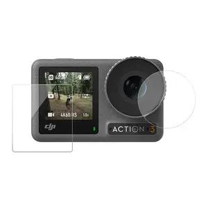 Tempered Glass screen protector for DJI Osmo Action 5/4/3 by Telesin — scratch resistant, high clarity