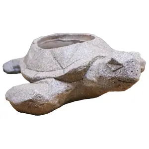 Декоративный садовый цветочный горшок BESK Turtle 42×33×15 см с дизайном черепахи