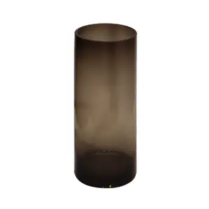 Glass vase BESK 12×30 cm smoky grey — decorative tabletop vase, cylindrical 12×30 cm