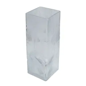Glass vase BESK 9135723, transparent, diameter 10 cm, height 30 cm