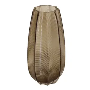 Glass vase BESK 13×29 cm smoky brown model 9135754