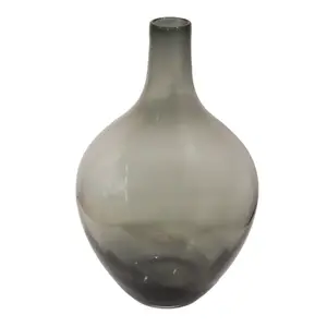 Glass vase BESK drop shape 25×38 cm, smoky grey