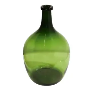 Stikla vāze BESK Drop Shape 24x40 cm dūmakaini zaļa