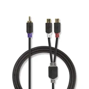 Audio Cable RCA 2 x RCA Nedis CABW24010AT02 Copper-Clad Aluminium