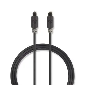 Audio Cable Nedis CABW25000AT10 1m TOSLINK Fiber Optic Anthracite