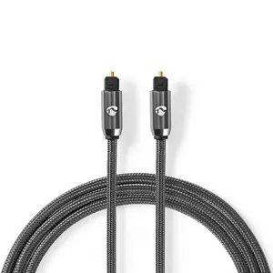Nedis CATB25000GY50 audio cable 5 m TOSLINK Grey Fiber optic