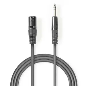 Nedis COTH15100GY15 audio cable 1.5 m XLR 3-pin 6.35mm Grey