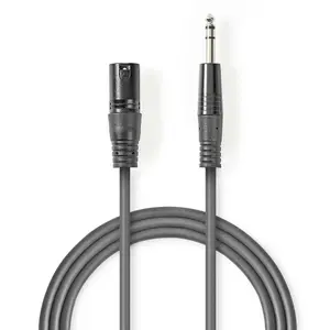 Nedis COTH15100GY30 audio cable 3 m XLR 6.35mm Grey
