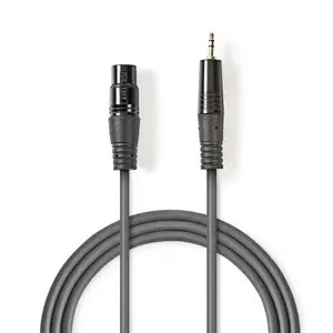 Audio cable Nedis COTH15320GY10 1m XLR 3-pin Grey