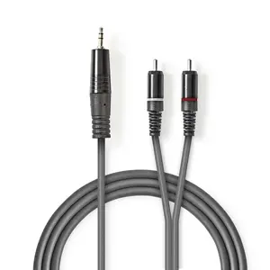 Аудиокабель Nedis COTH22200GY30 3 м 3.5mm 2 x RCA Серый