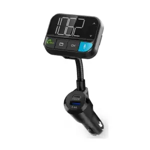 FM modulator Nedis CATR1024BK Gooseneck 20W PD – car FM transmitter with gooseneck, 20W output, USB Power Delivery