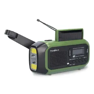 Portable digital radio Nedis RDDBCR2000GN — DAB+/FM, 1 W RMS, LCD, USB‑C, black/green