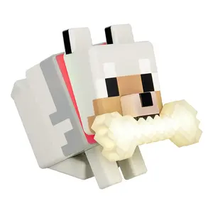 Galda lampa Paladone GloBuddies Light PP14761MCF Minecraft Wolf LED, figūras nakts gaisma