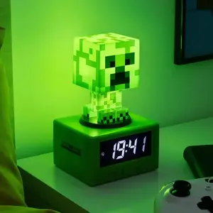Digitālais modinātājs Paladone Creeper Icon LED Zaļš