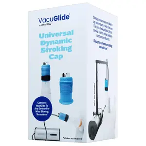 Autoblow VacuGLIDE Universal Stroking Cap C — silicone adapter 16 cm, hook-and-loop strap, valve