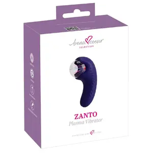Vibrators beau cœur ZANTO Plasma — silikons un stikls, 2 motoru, 10 režīmi, USB uzlāde, 13.3×7 cm, 144 g
