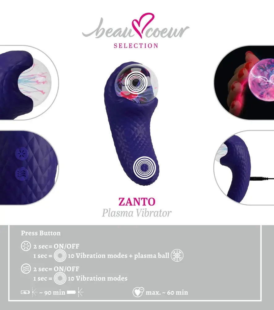 beau cœur ZANTO Plasma Вибратор Photo 14