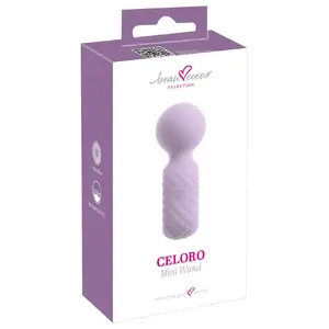 Personīgais masāžas vibrators beau cœur Mini Wand Celoro — kompakts uzlādējams silikona wand, 11,4 cm, galviņas Ø 4,2 cm, 10 režīmi, ūdensizturīgs