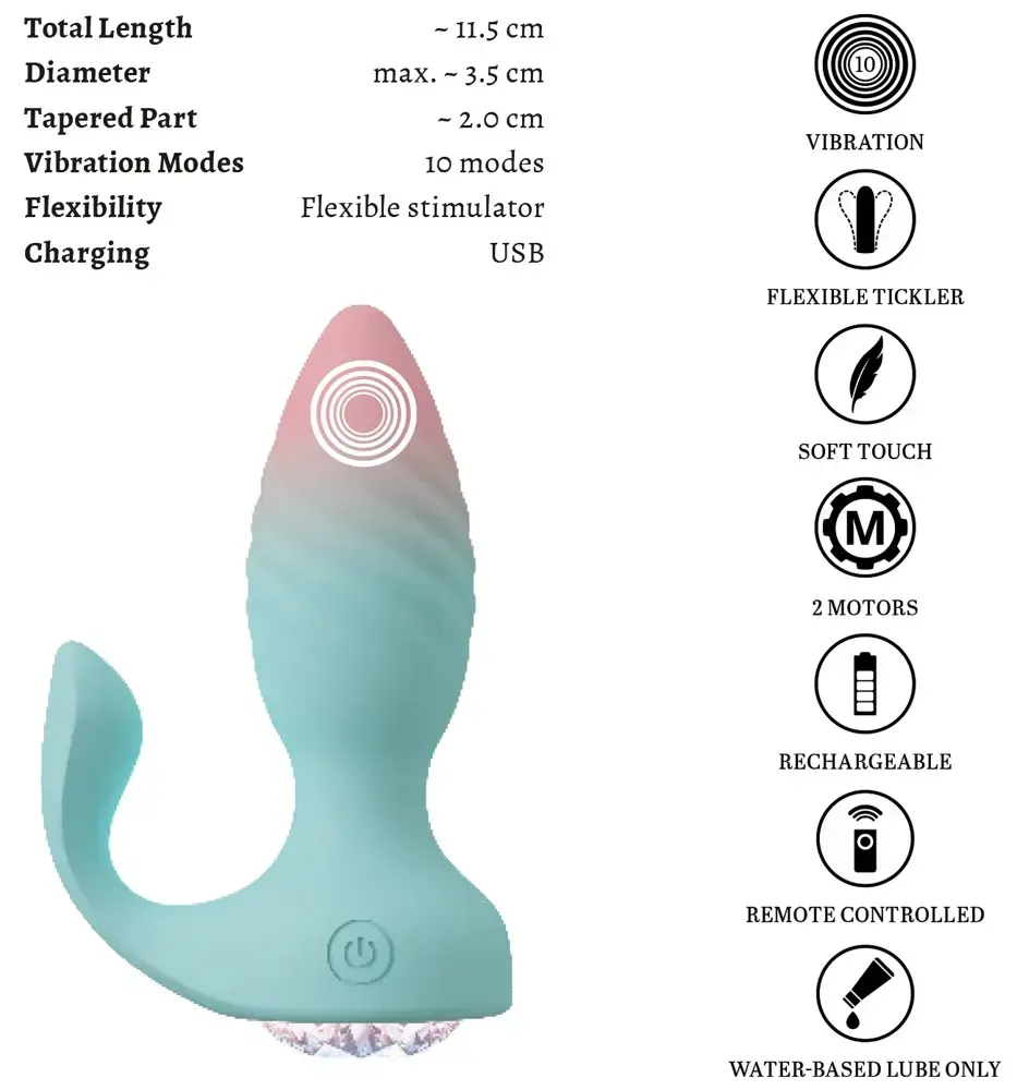 Анальный вибратор beau coeur JUVELA RC Butt Plug Photo 14