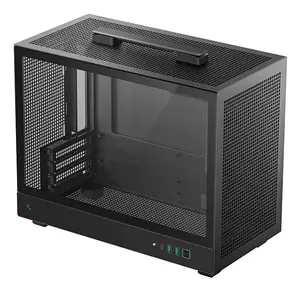 Computer case DeepCool CH160 PLUS Small Form Factor SFF ATX/mATX, tempered glass, USB-C, black