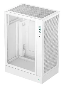 PC case DeepCool CH170 PLUS WH Midi Tower — white, tempered glass, supports micro ATX/mini-ITX, GPU up to 34.2 cm, CPU cooler height 164 mm