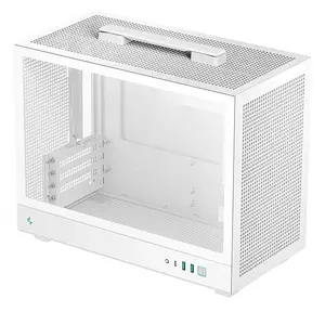 Computer case DeepCool CH160 PLUS WH Small Form Factor white, microATX, tempered glass, USB-C