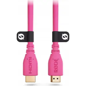 HDMI vads Rode 3P, 3 m, rozā — augstas caurlaidspējas HDMI audio/video pārraidei