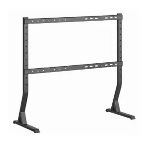 Floor TV stand GEMBIRD TVS-D90F-01 for 45–90" TVs, steel, fixed-height, VESA 200x200–800x400, max load 60 kg, 970×800×525 mm