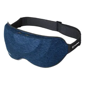 Face massager Therabody SleepMask (Black/Blue), vibrating, rechargeable battery 240 min, Bluetooth, USB charging