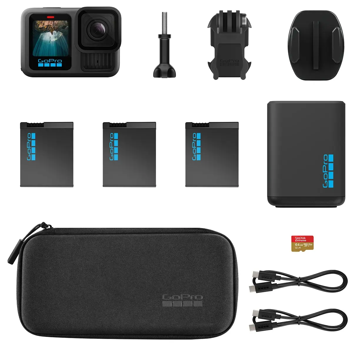 Akcijas kamera GoPro HERO13 Black Power Bundle Photo 2