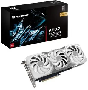 Acer Predator BiFrost Radeon RX 9070 OC 16GB White edition Graphics Card with 16 GB GDDR6, PCI Express x16 5.0, 3 fans, Active cooling, AMD