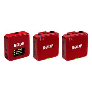 Bezvadu mikrofons RØDE Wireless GO 2 kanāli 260m diapazons Sarkans