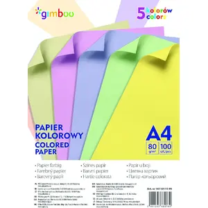 Copy paper A4 Gimboo 80 g/m², 100 sheets, mixed colors