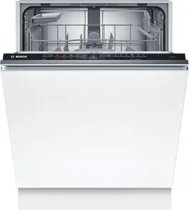 Fully built-in dishwasher Bosch Serie 2 SMV2HTX08E with 13 place settings, energy class C, 46 dB noise level, and InfoLight